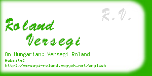 roland versegi business card